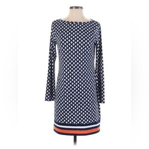 MICHAEL Michael Kors size Small blue and orange pattern long sleeve dress